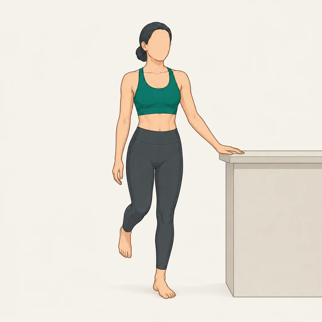 Illustrated movement guide: Assisted Single-Leg Stance