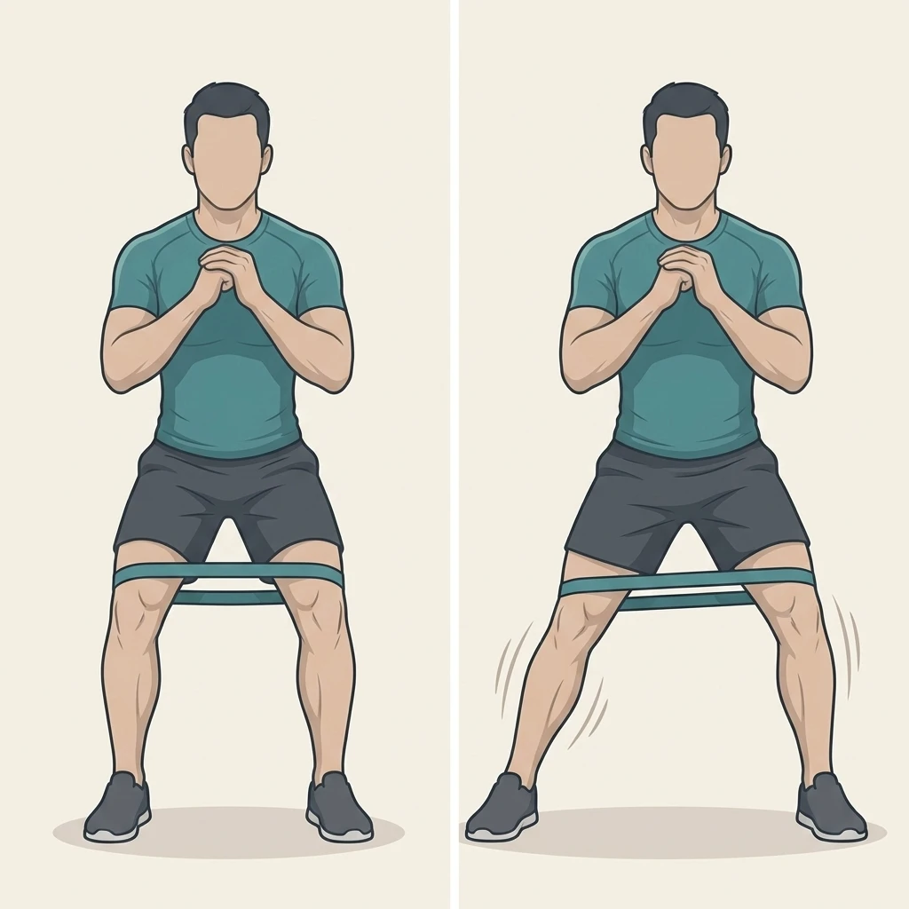 Illustrated movement guide: Resistance Band Lateral Walk