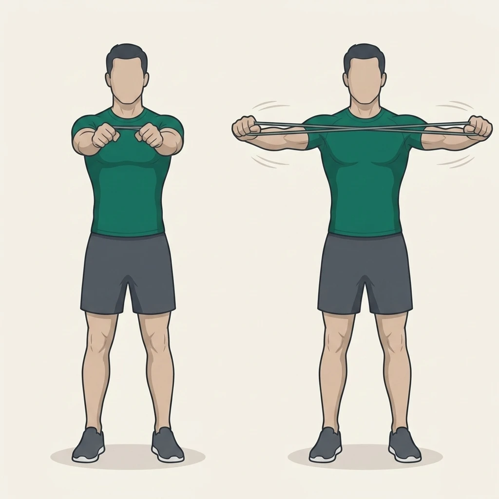 Illustrated movement guide: Resistance Band Pull-Apart