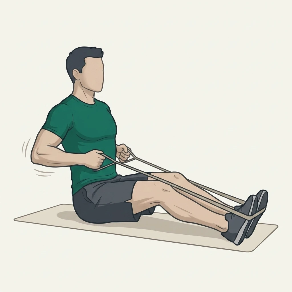 Illustrated movement guide: Resistance Band Row