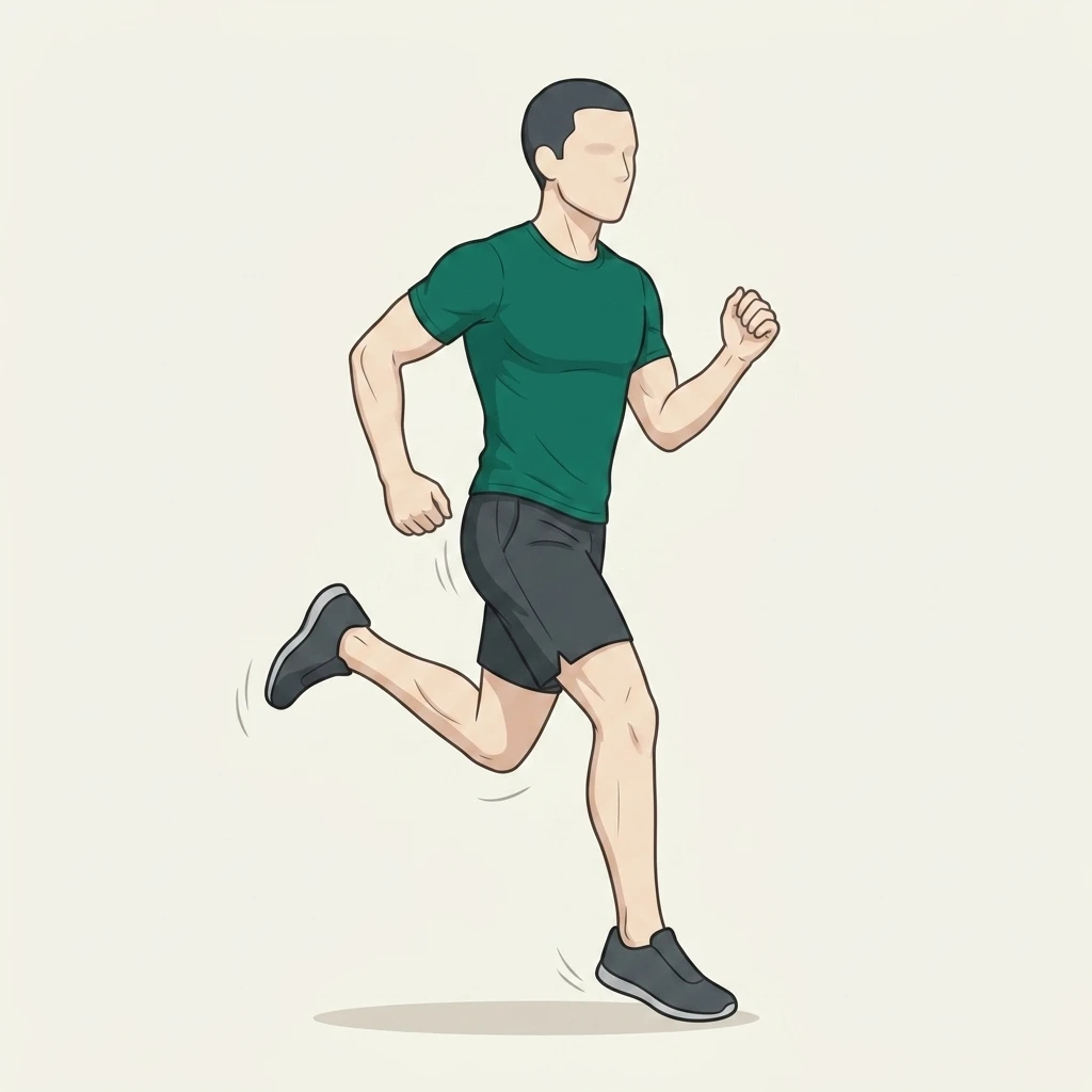 Illustrated movement guide: Butt Kicks