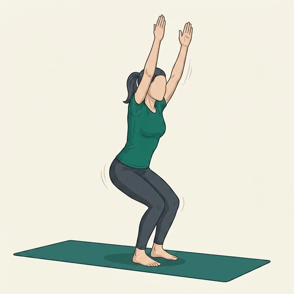 Illustrated movement guide: Chair Pose