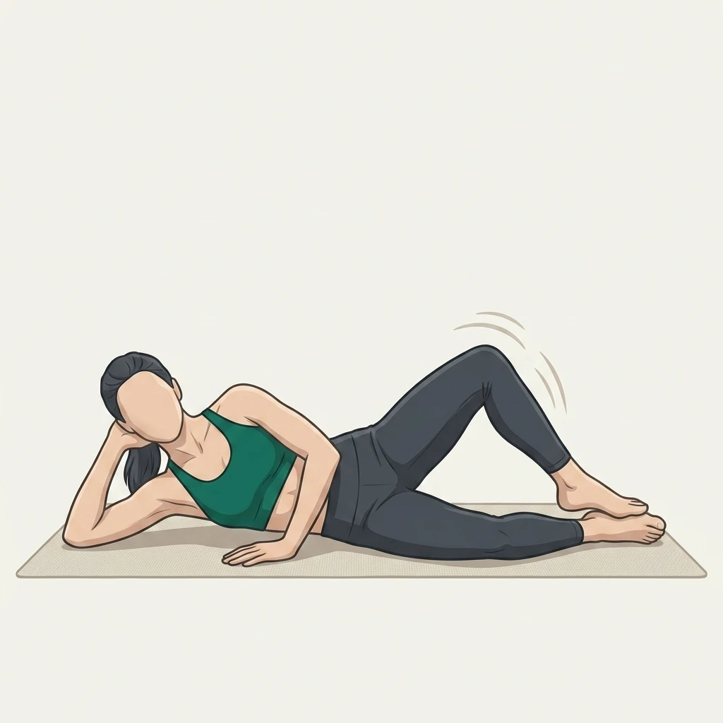 Illustrated movement guide: Clamshell