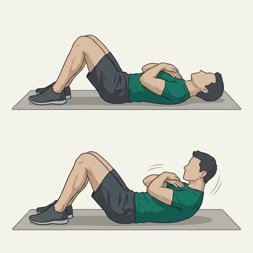 Illustrated movement guide: Crunch