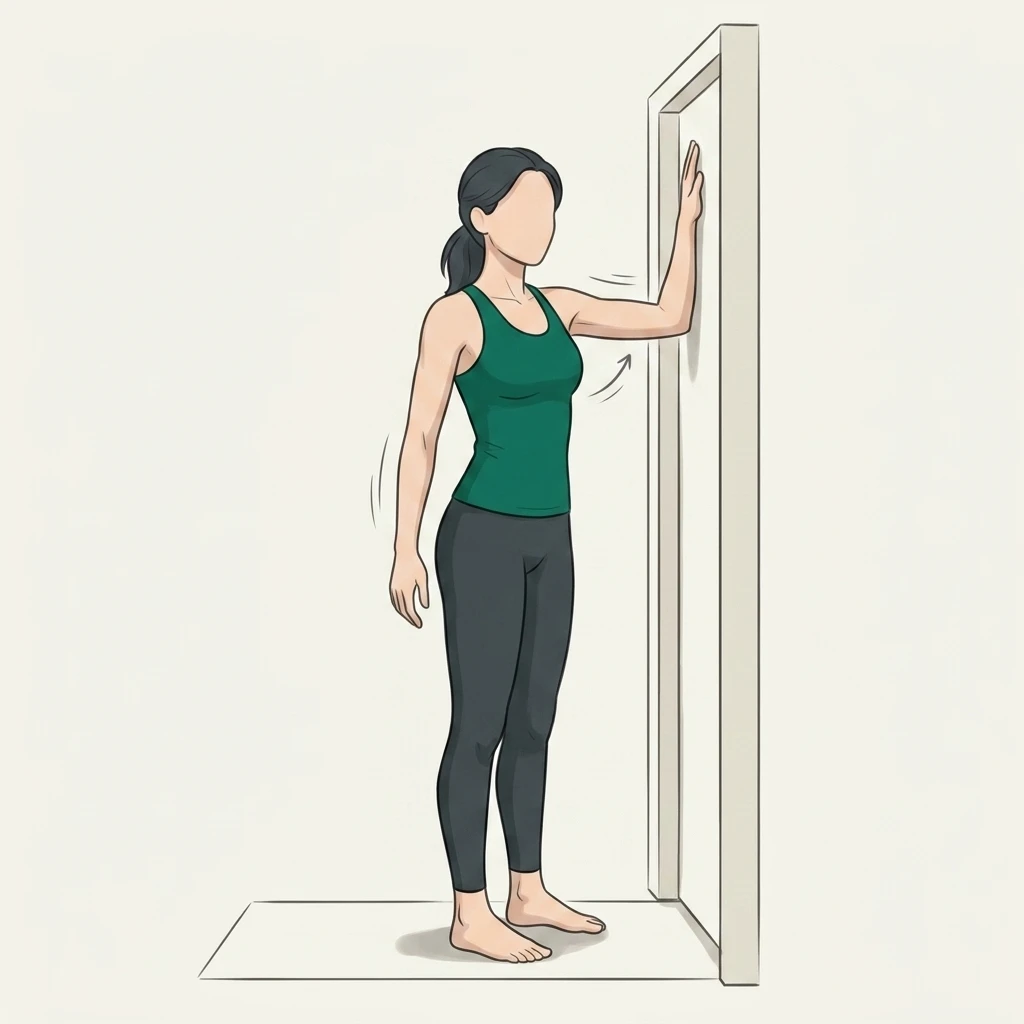Illustrated movement guide: Doorway Chest Stretch