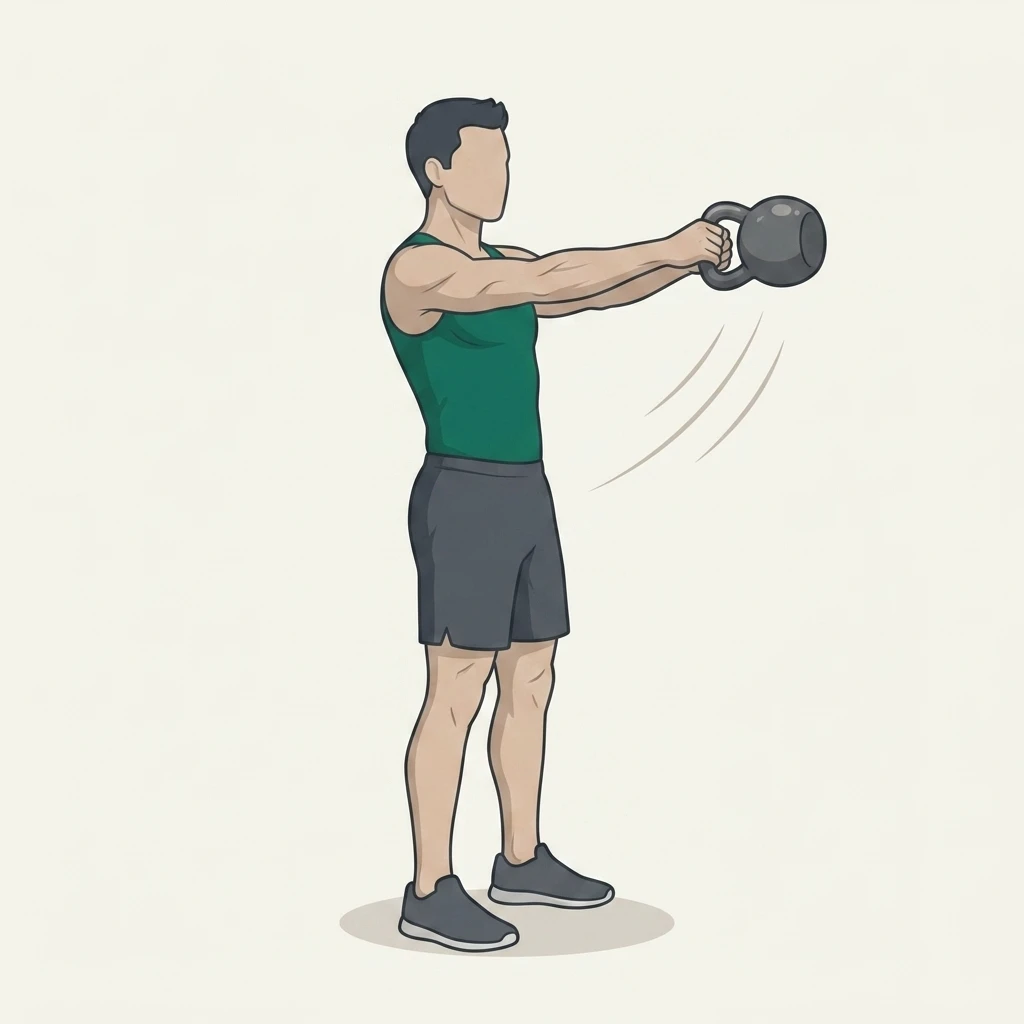 Illustrated movement guide: Kettlebell Swing