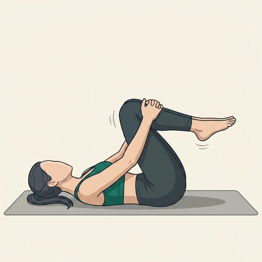 Illustrated movement guide: Knees-to-Chest Stretch