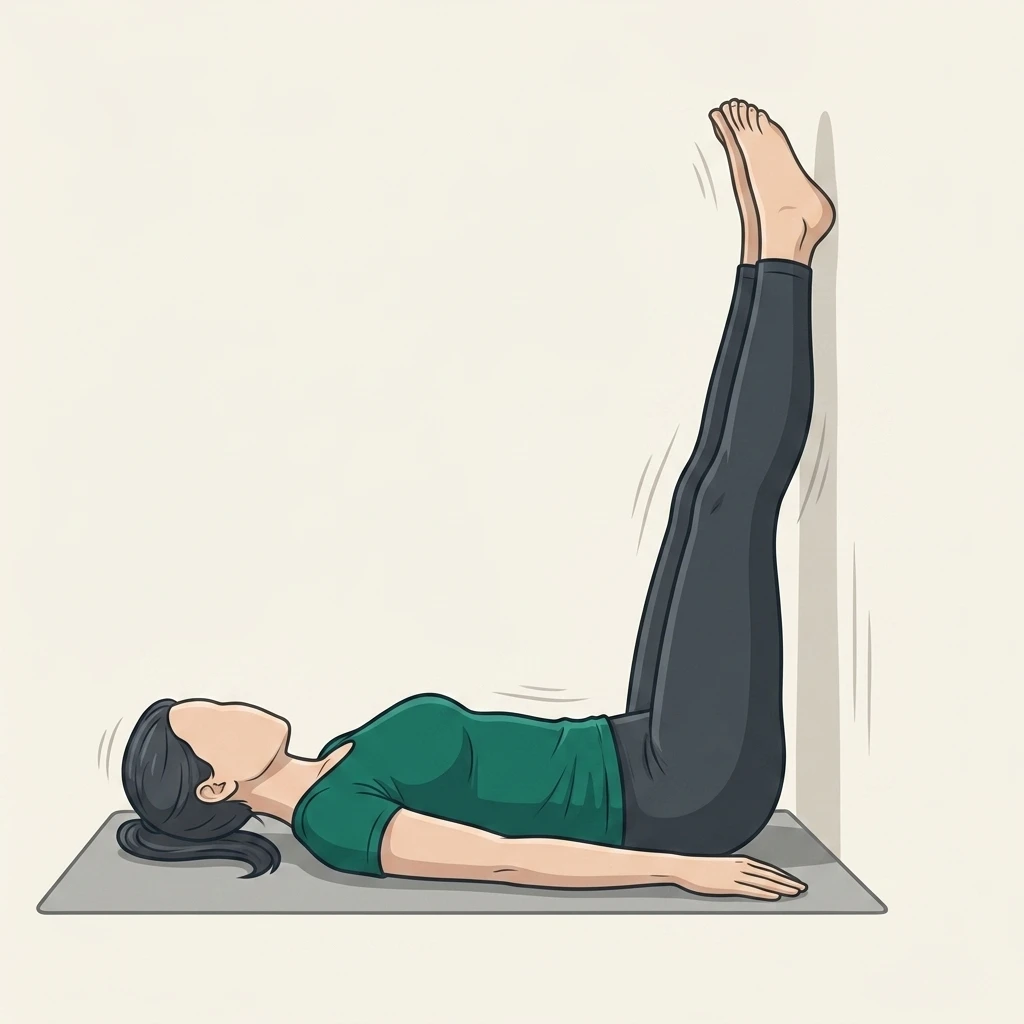 Illustrated movement guide: Legs-Up-the-Wall