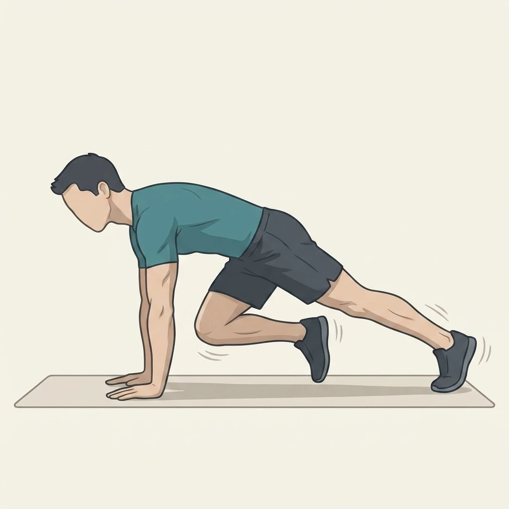 Illustrated movement guide: Mountain Climbers