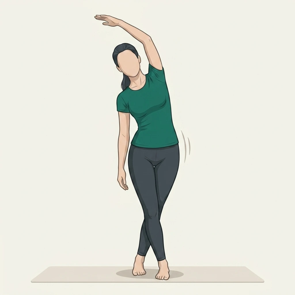 Illustrated movement guide: Outer Hip Stretch