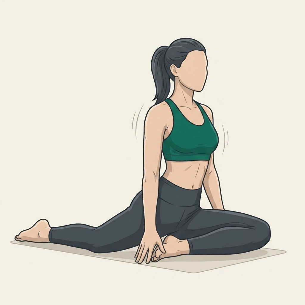 Illustrated movement guide: Pigeon Stretch