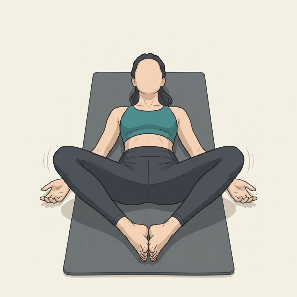 Illustrated movement guide: Reclined Bound Angle