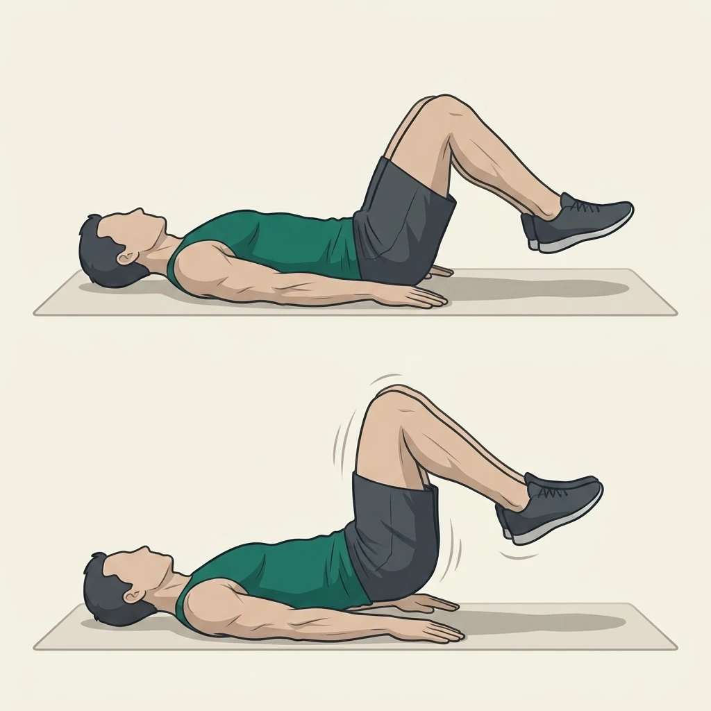 Illustrated movement guide: Reverse Crunch