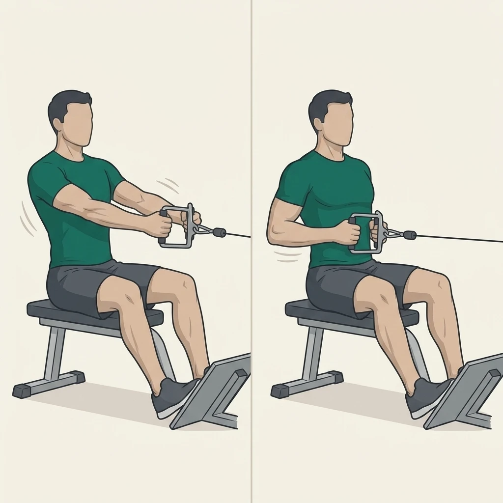Illustrated movement guide: Seated Cable Row