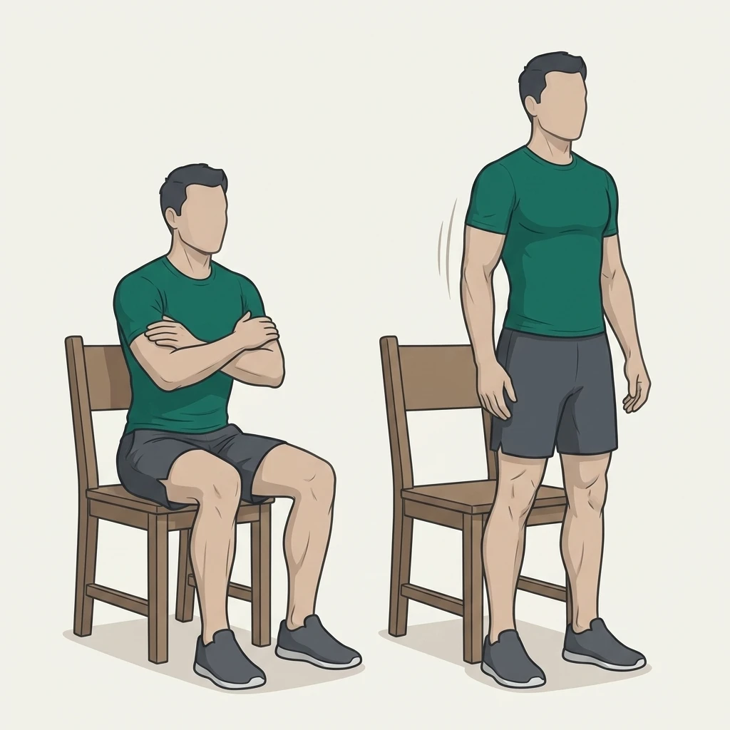 Illustrated movement guide: Sit-to-Stand