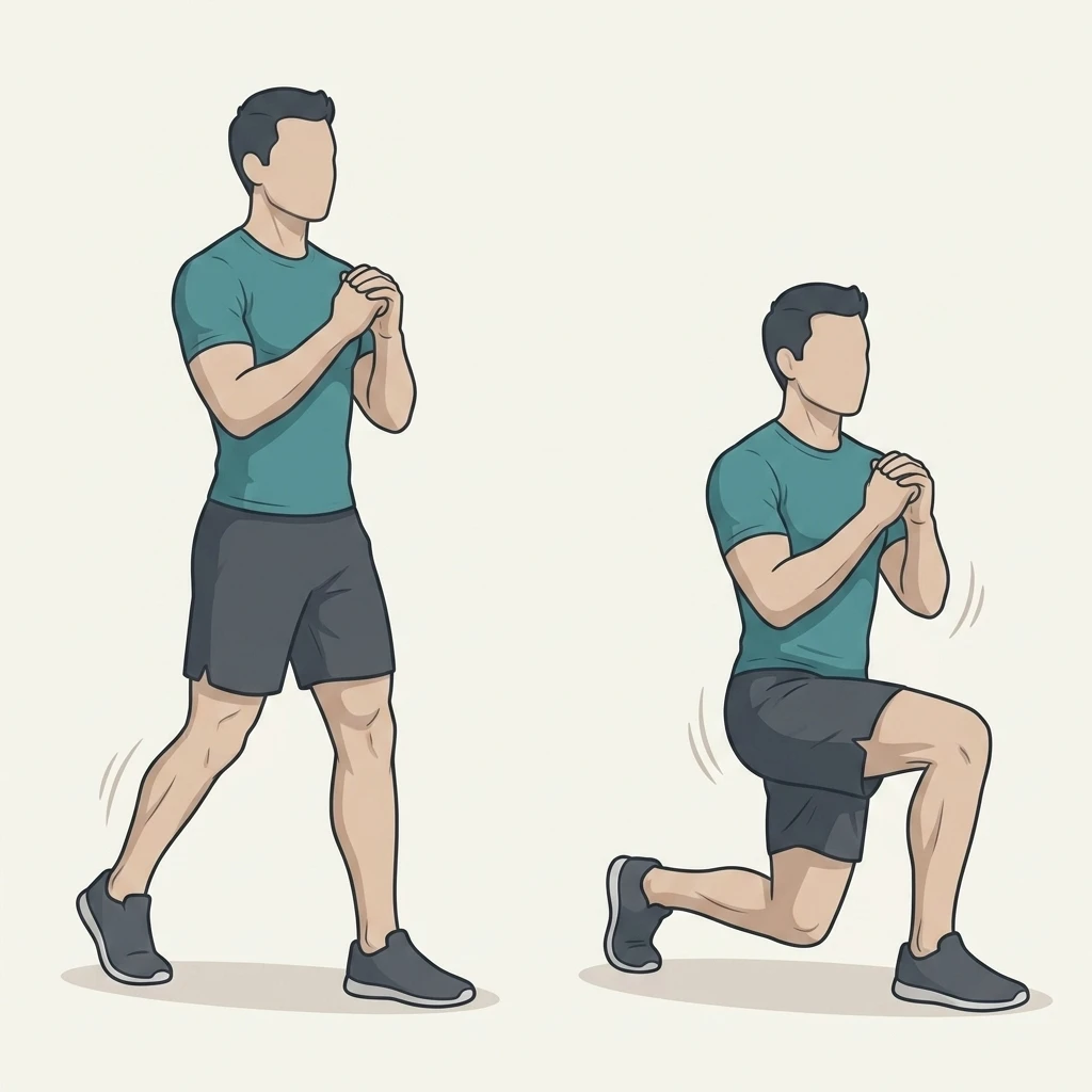 Illustrated movement guide: Split Squat
