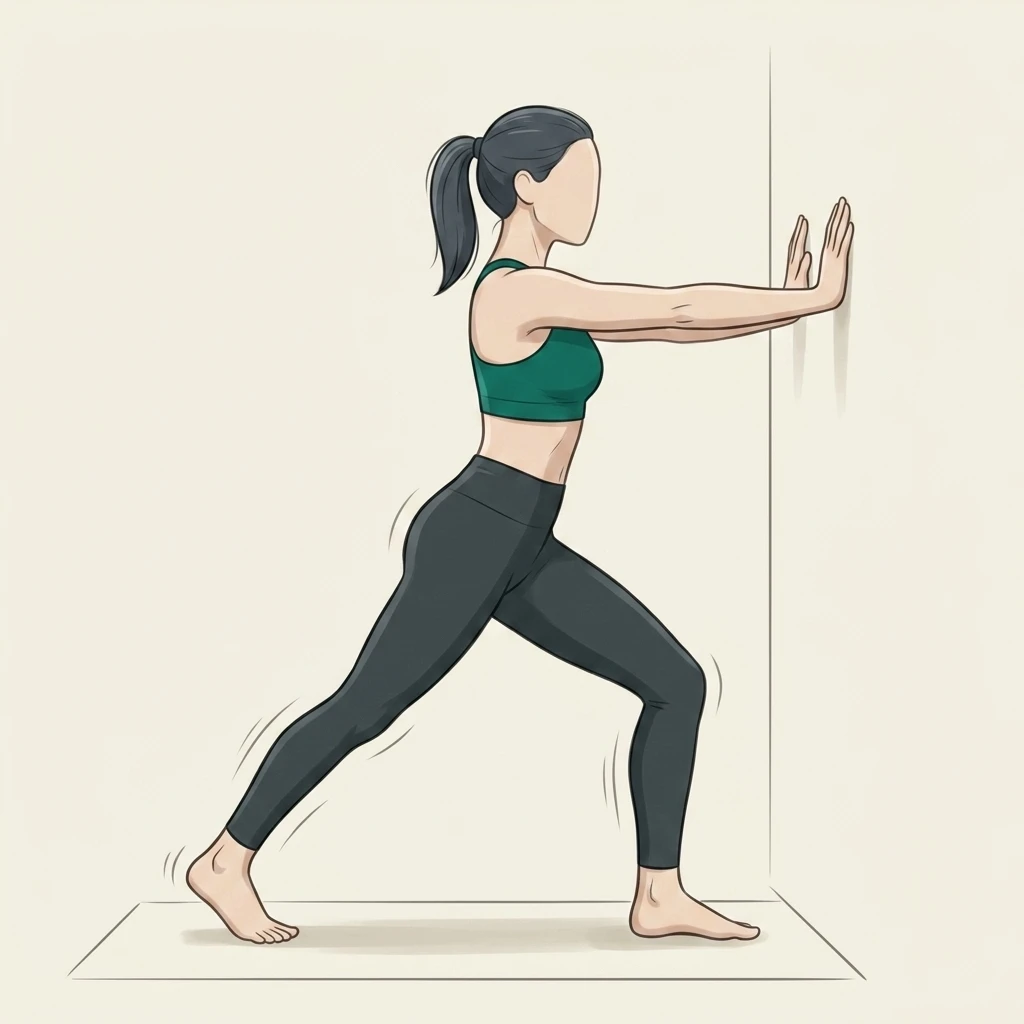 Illustrated movement guide: Standing Calf Stretch