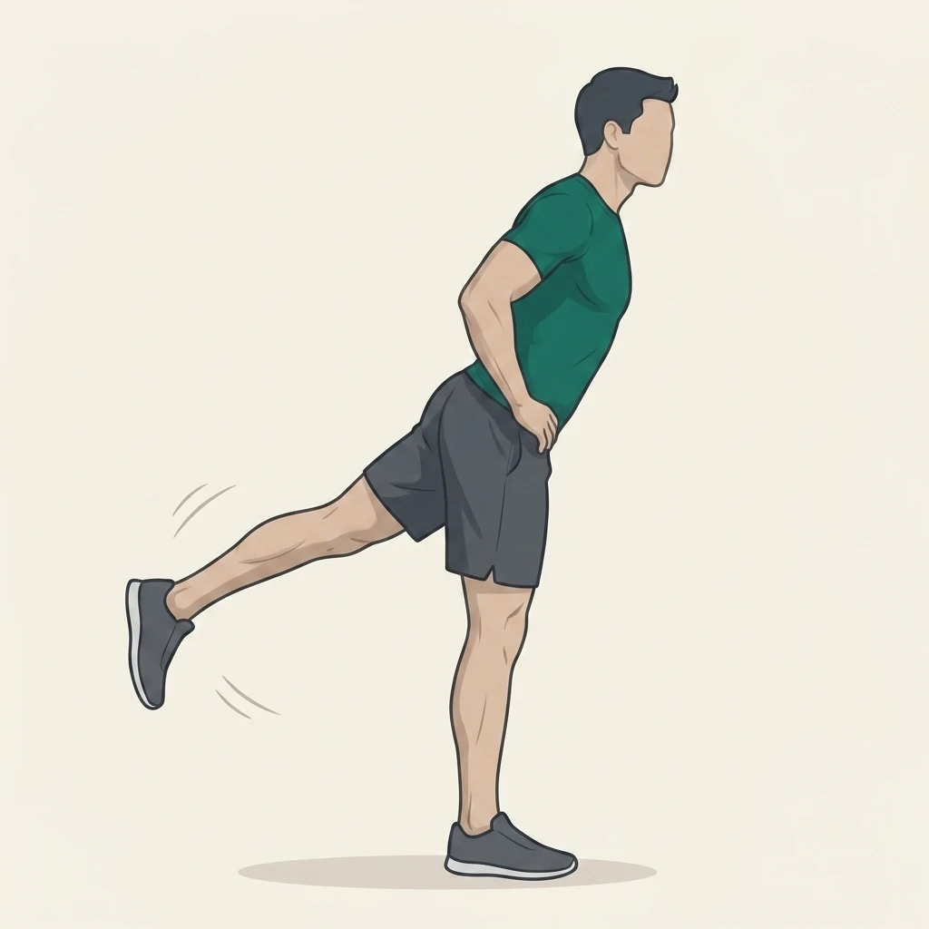 Illustrated movement guide: Standing Hip Extension