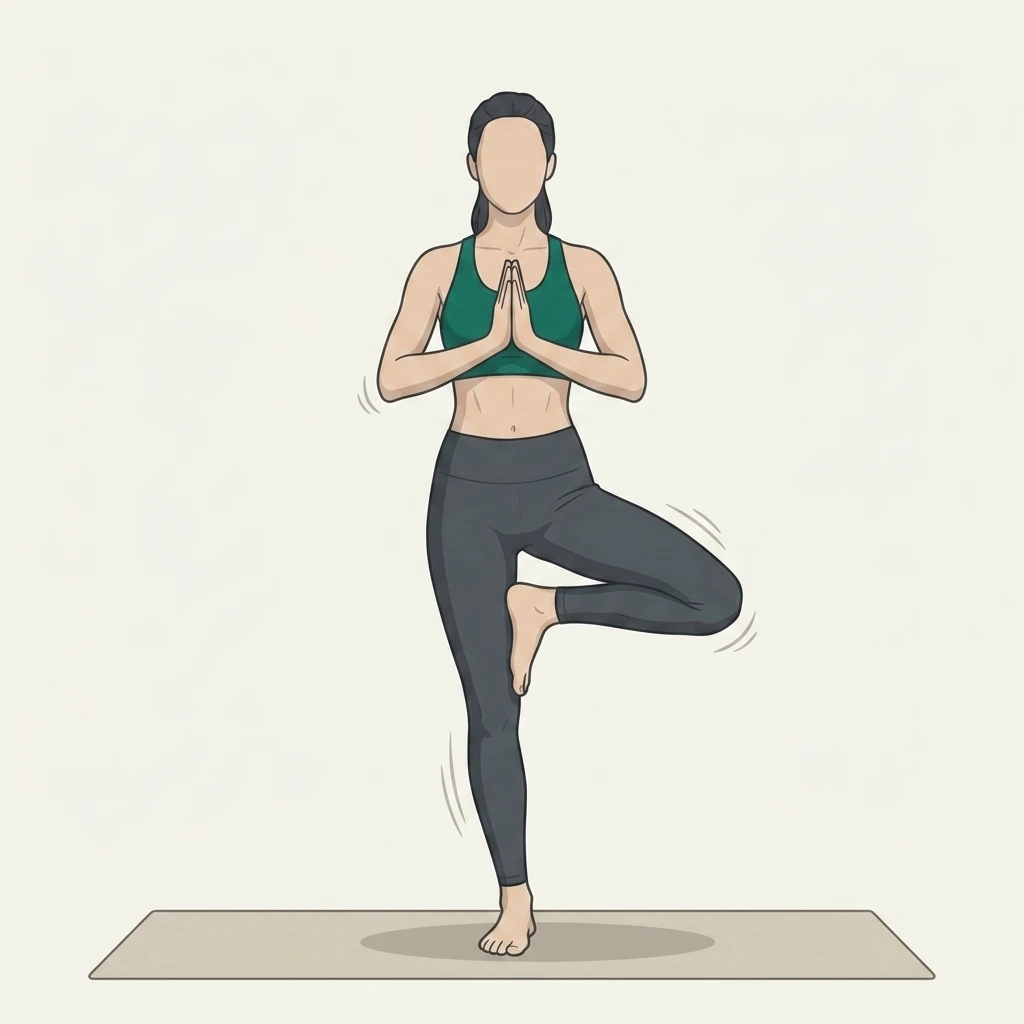 Illustrated movement guide: Tree Pose