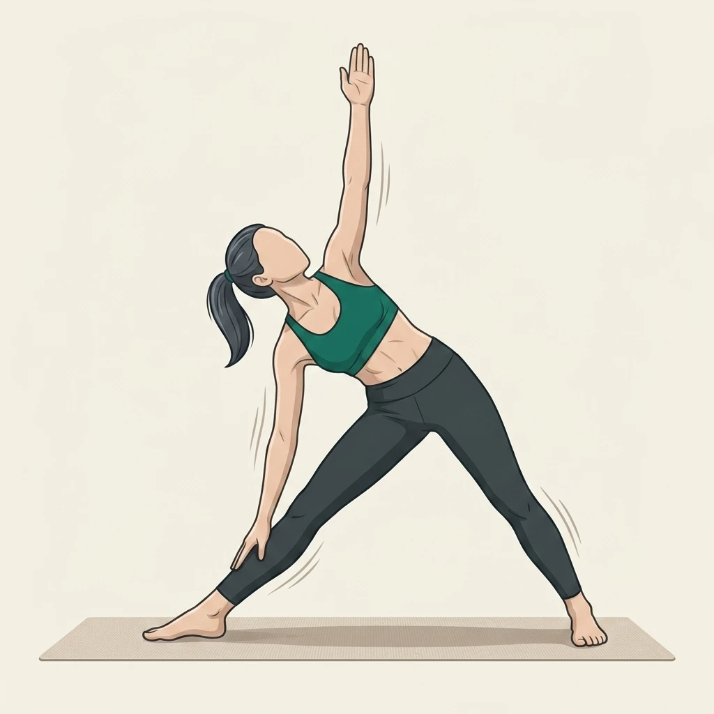 Illustrated movement guide: Triangle Pose
