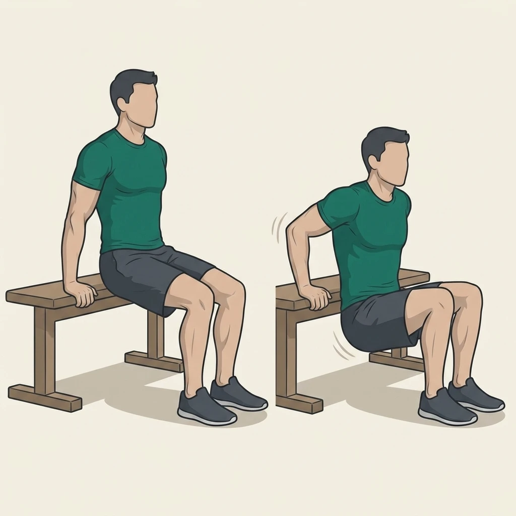 Illustrated movement guide: Triceps Dip