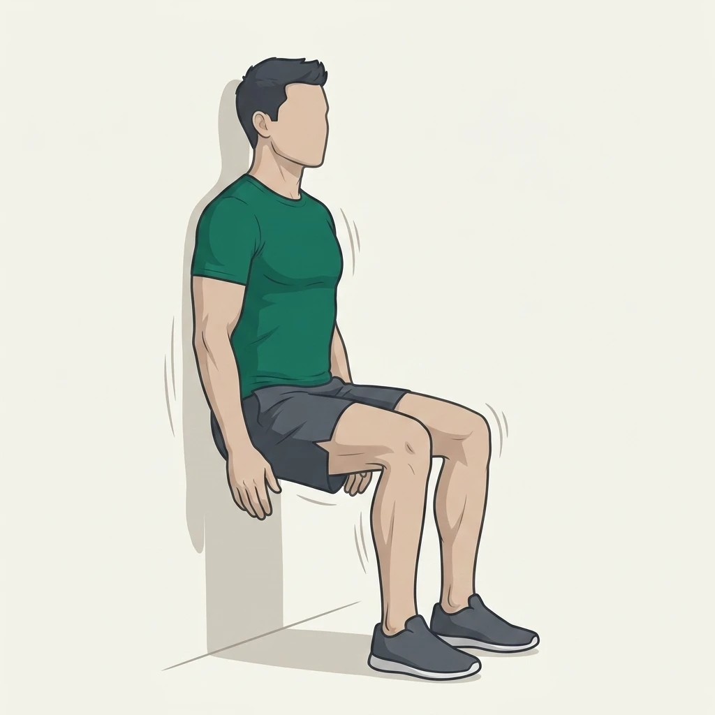 Illustrated movement guide: Wall Sit