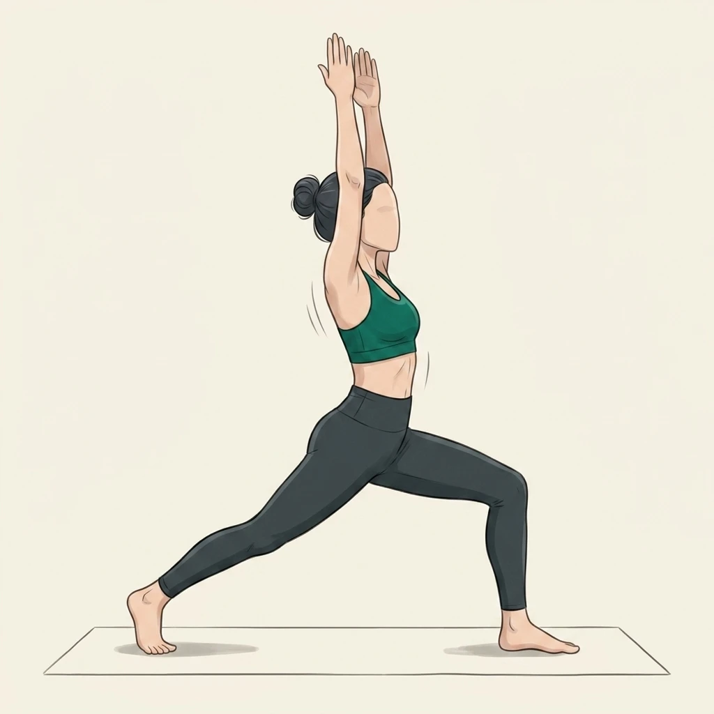 Illustrated movement guide: Warrior I