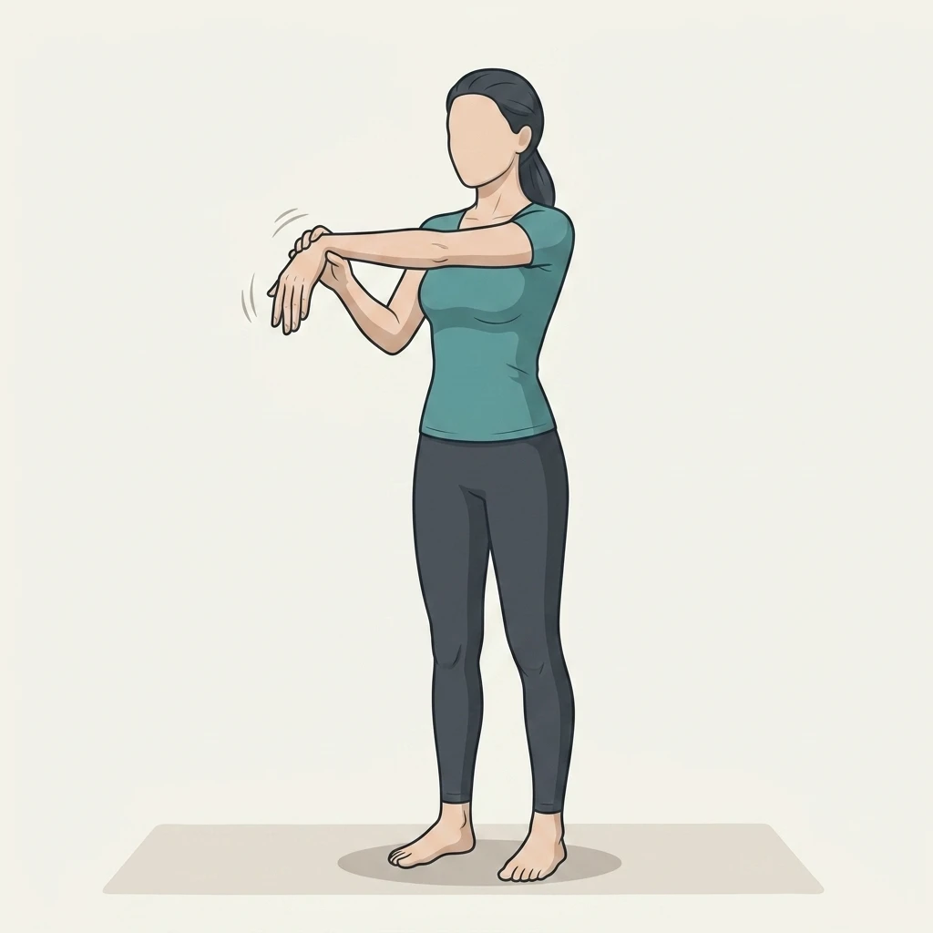 Illustrated movement guide: Wrist Extensor Stretch