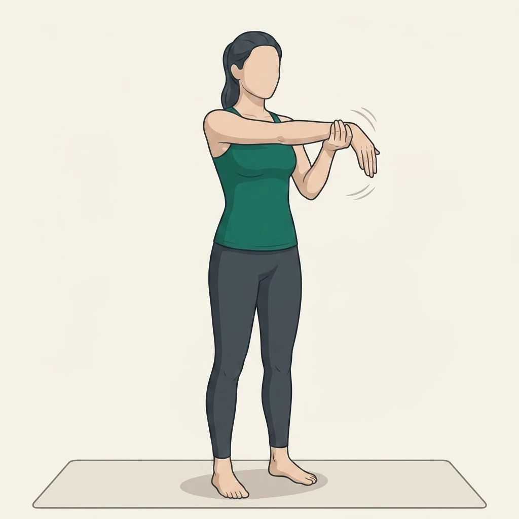 Illustrated movement guide: Wrist Flexor Stretch