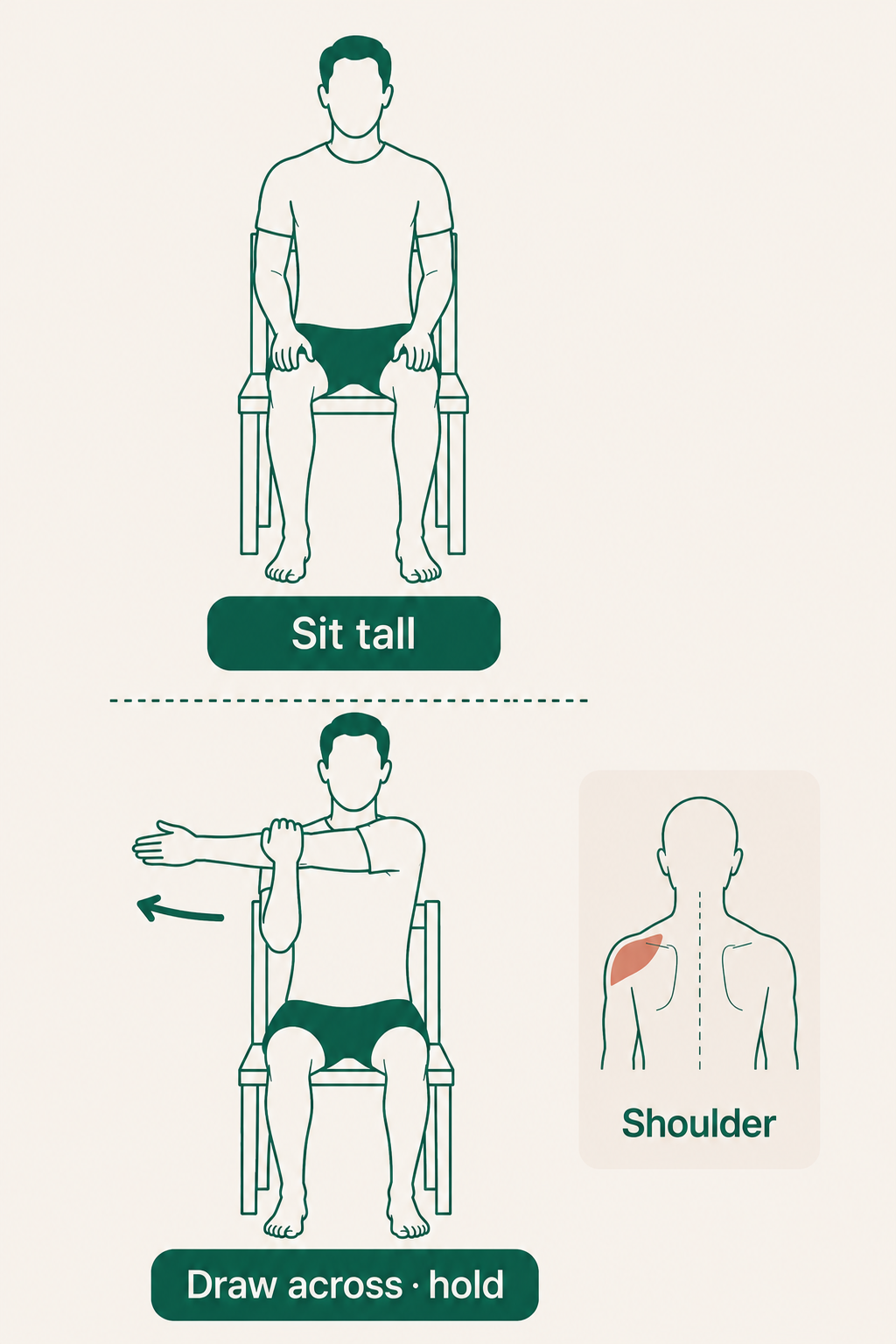 Seated Cross-Body Shoulder Stretch