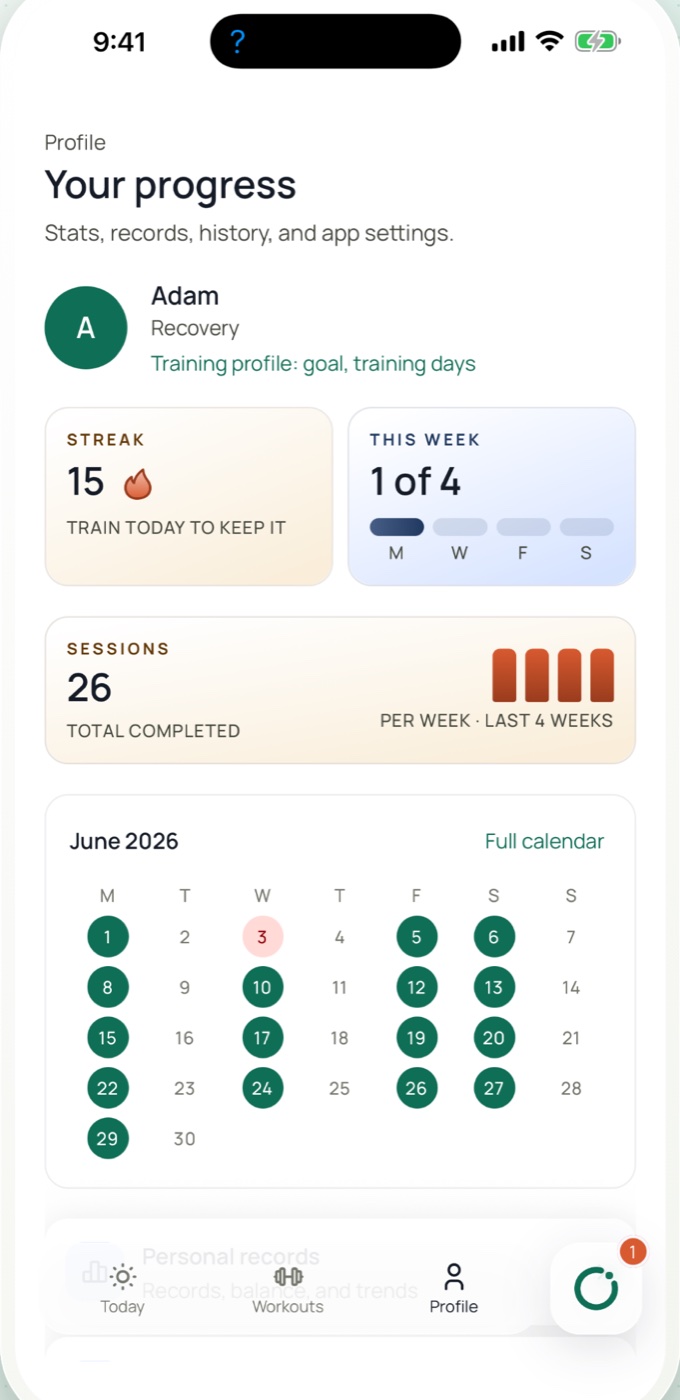 Progress statistics gathered in one place.